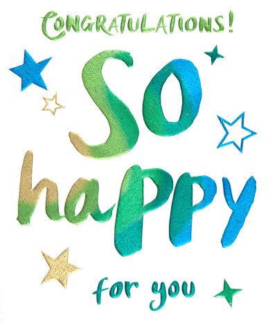 So Happy for you Congratulations Card