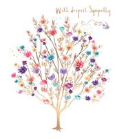 Карточка симпатии к цветочному дереву