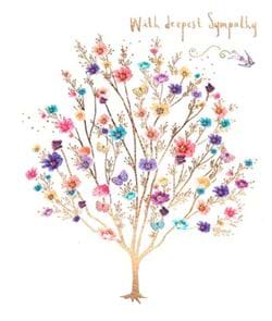 Floral Tree Sympathy Card