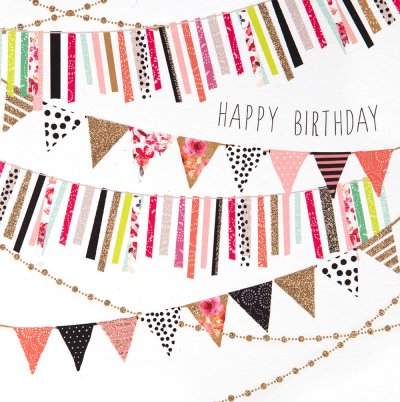 Colourful Bunting Birthday Card