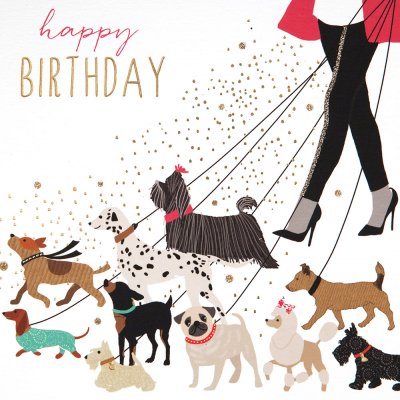 Walkies Birthday Card