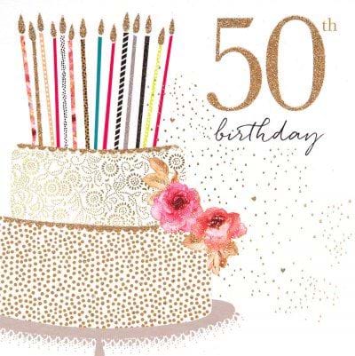 50th Cake Birthday Card