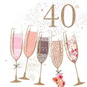Fizzy 40th Birthday Card