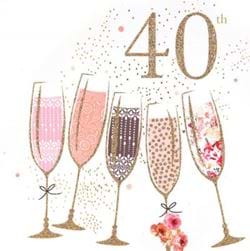 Fizzy 40th Birthday Card
