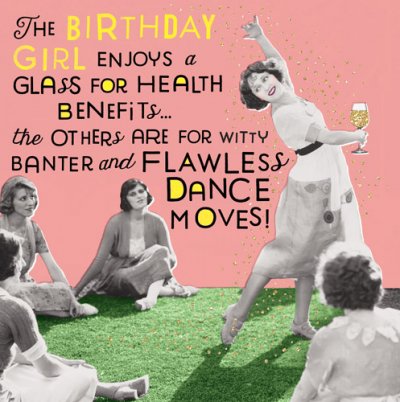 Flawless Dancing Birthday Card