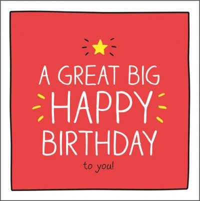 A Great Big Happy Birthday Card