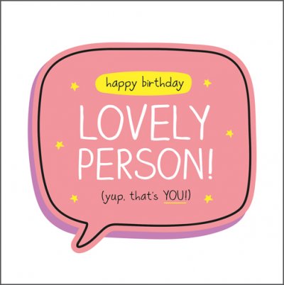 Lovely Person Birthday Card