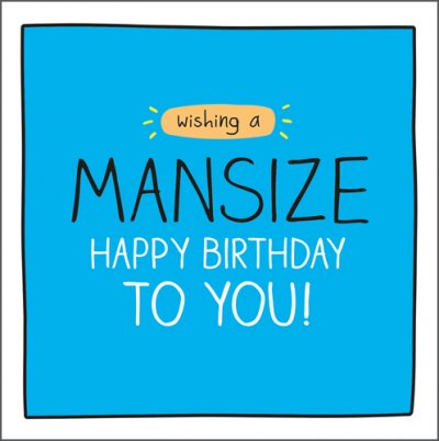 Mansize Wishes Birthday Card