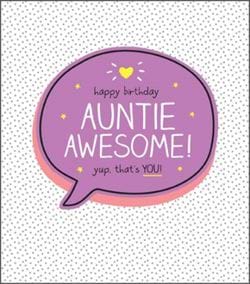 Auntie Awesome Birthday Card