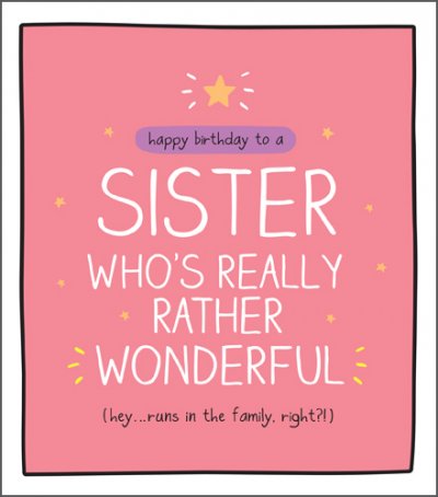 Rather Wonderful Sister Birthday Card