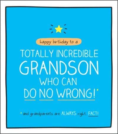 Totally Incredible Grandson Birthday Card