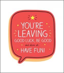 Be Good Leaving Goodbye Card