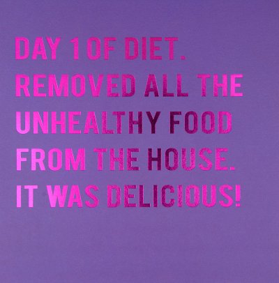 Diet Greeting Card