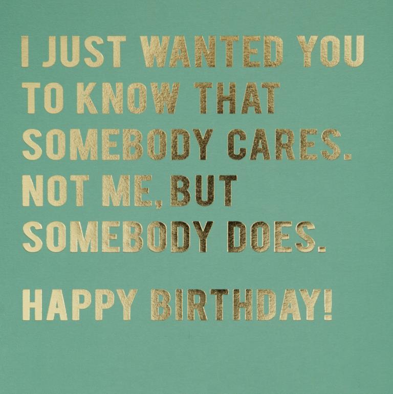 Somebody Cares Birthday Card