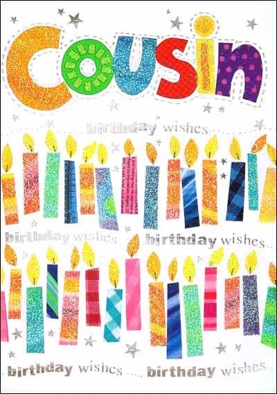 Cousin Candles Birthday Card