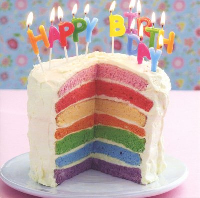 Rainbow Cake Birthday Card