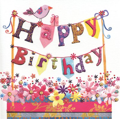 Colour Banners Birthday Card