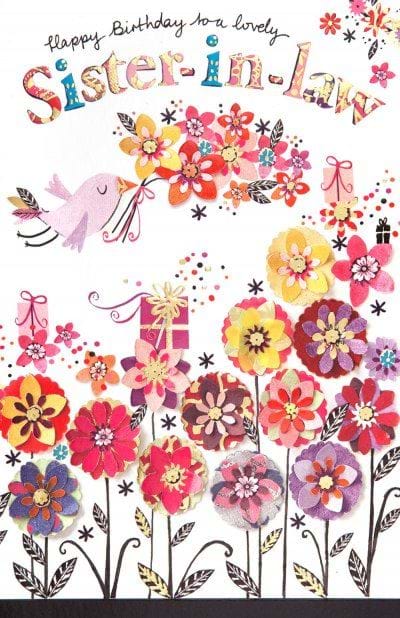 Lovely Sister in Law Birthday Card