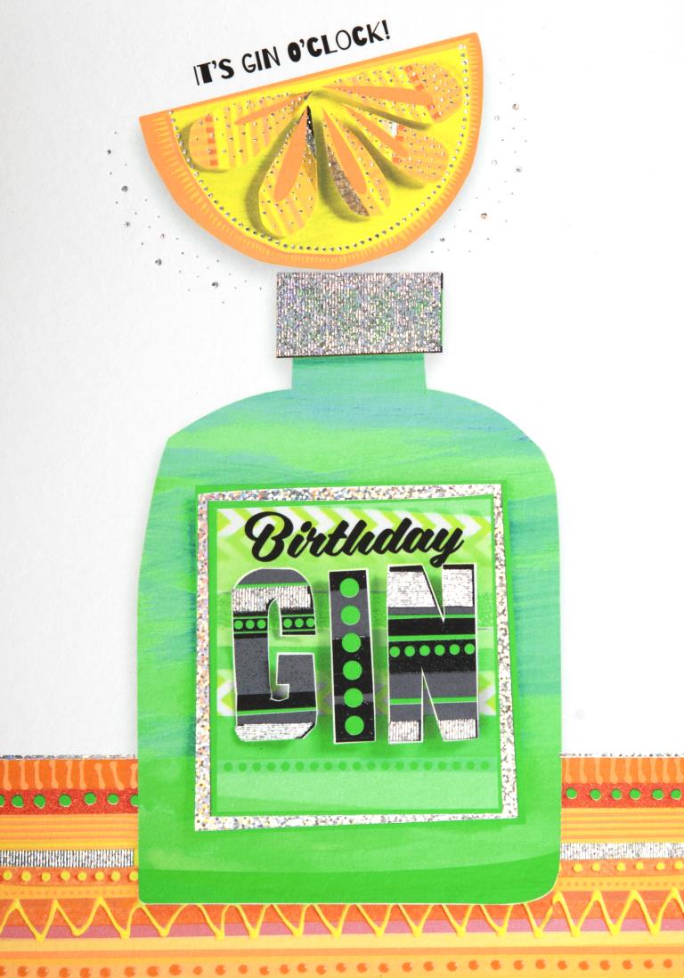 Gin O Clock Birthday Card
