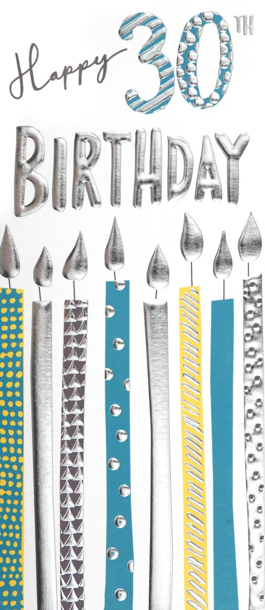 Candles 30th Birthday Card