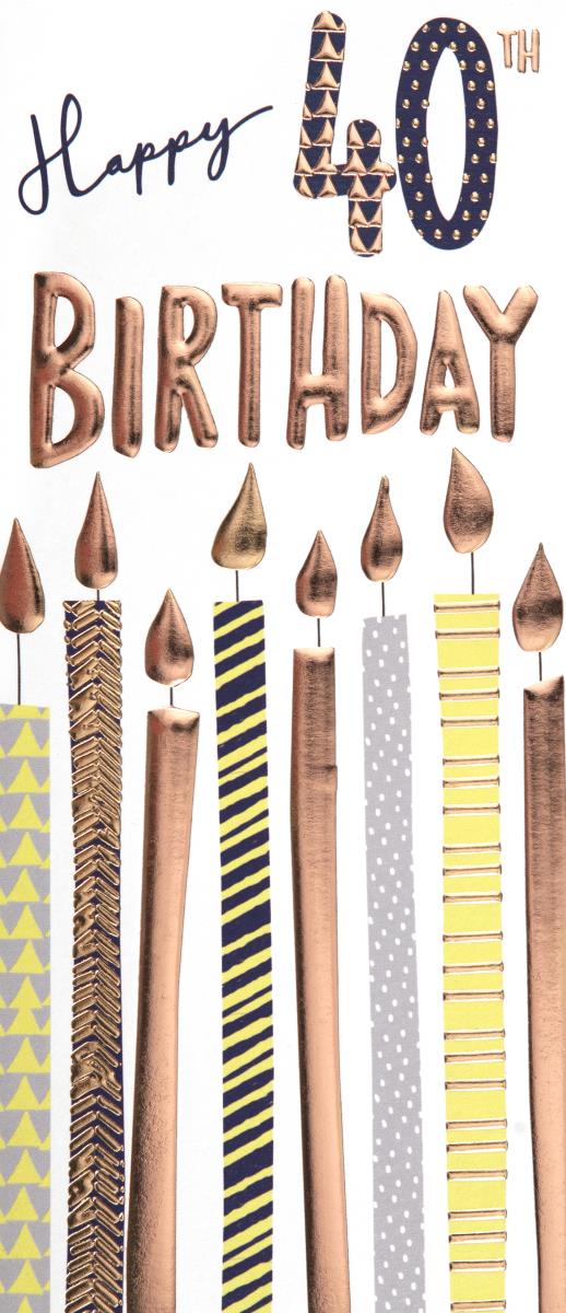Candles 40th Birthday Card
