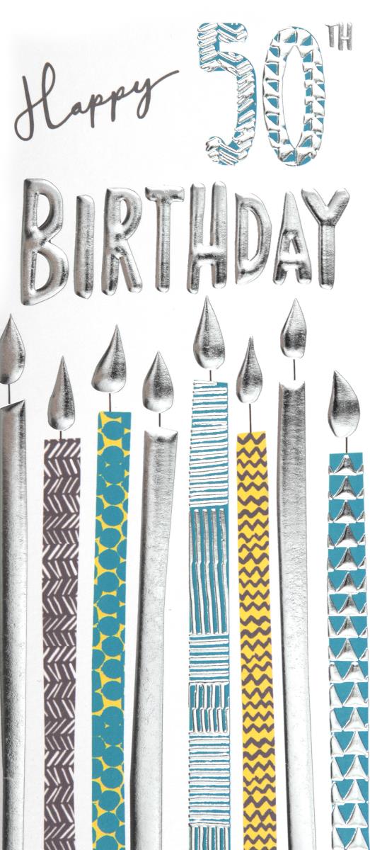 Candles 50th Birthday Card
