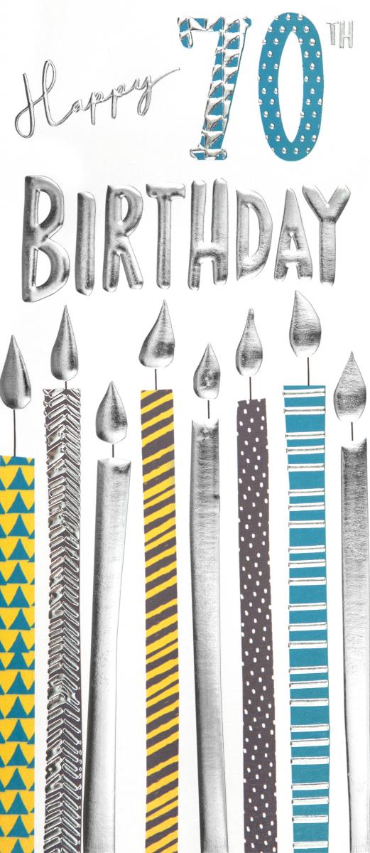 Candles 70th Birthday Card