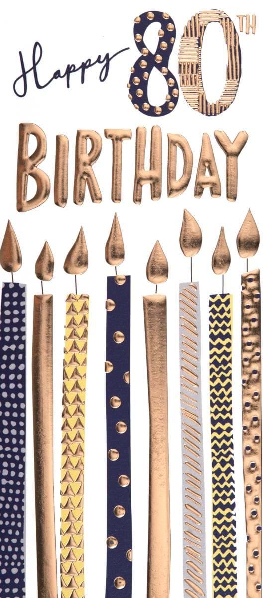 Candles 80th Birthday Card