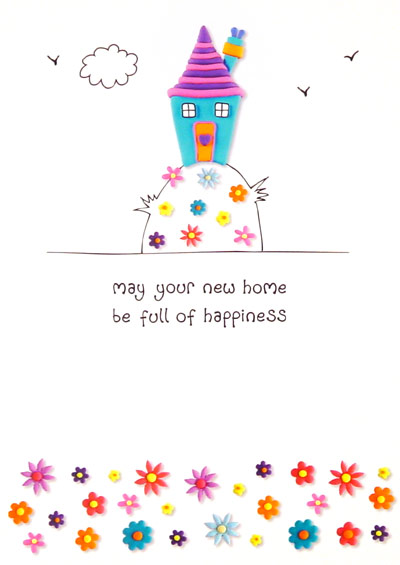 House on a Hill New Home Card