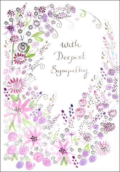 Deepest Flowers Sympathy Card