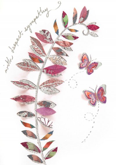 Leaves Deepest Sympathy Card