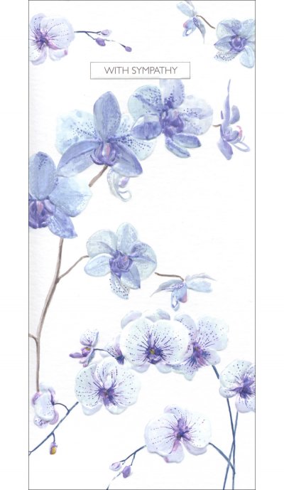 Blue Flowers Sympathy Card