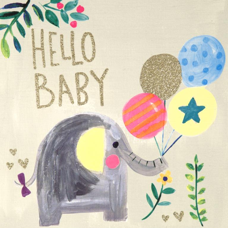 Elephant New Baby Card