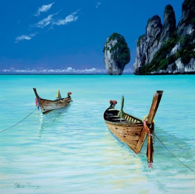 Long Boat Greeting Card