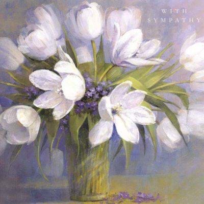 Painted Tulips Sympathy Card