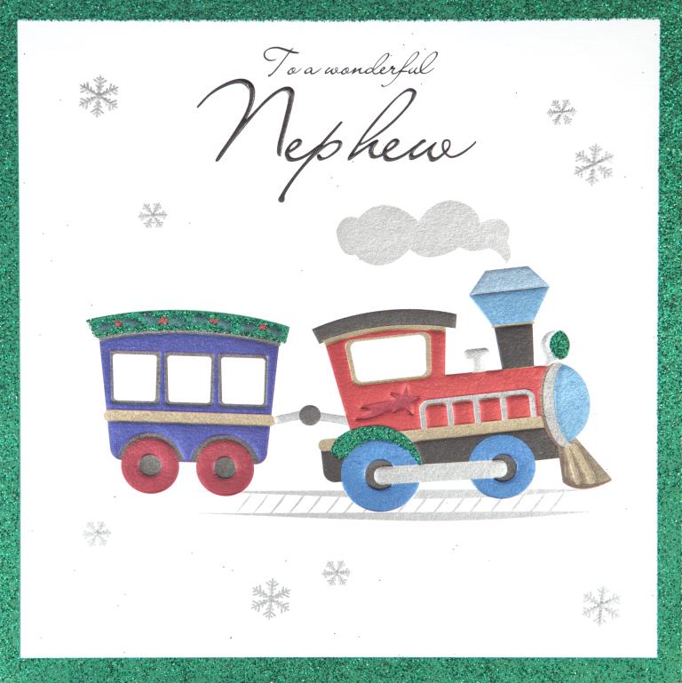 Train Nephew Christmas Card
