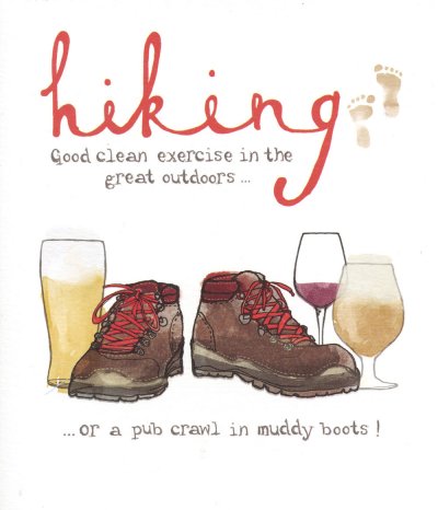 Hiking Birthday Card