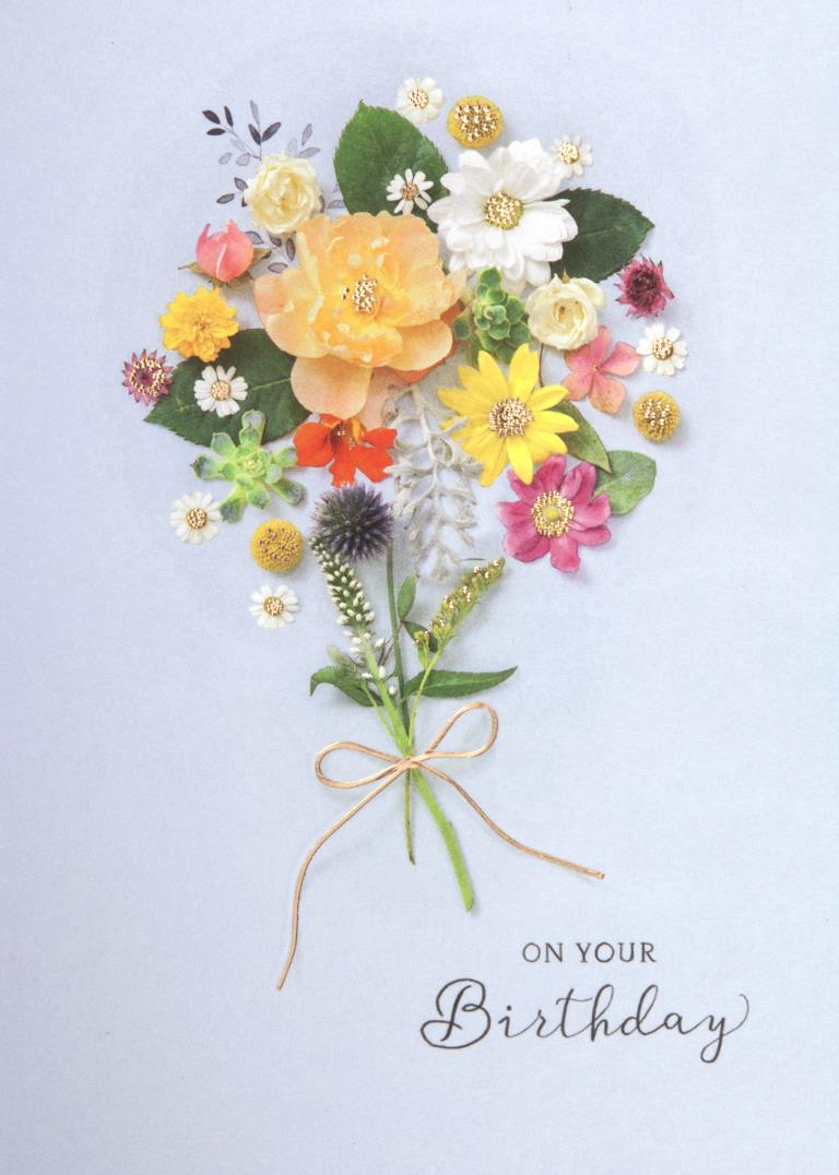Flower Bouquet Birthday Card