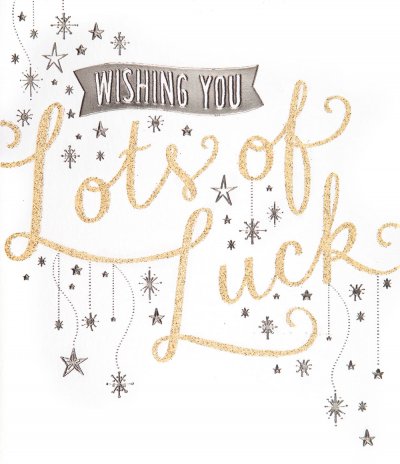 Golden Good Luck Card