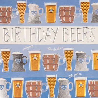 Beers Birthday Card