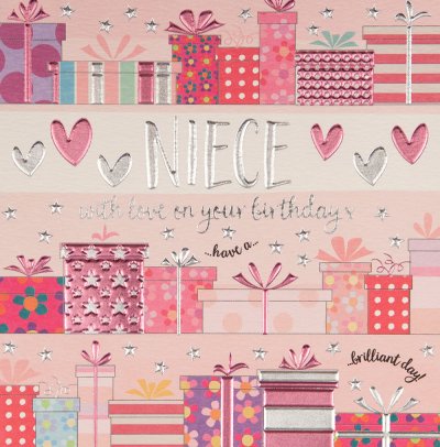 Niece with Love Birthday Card
