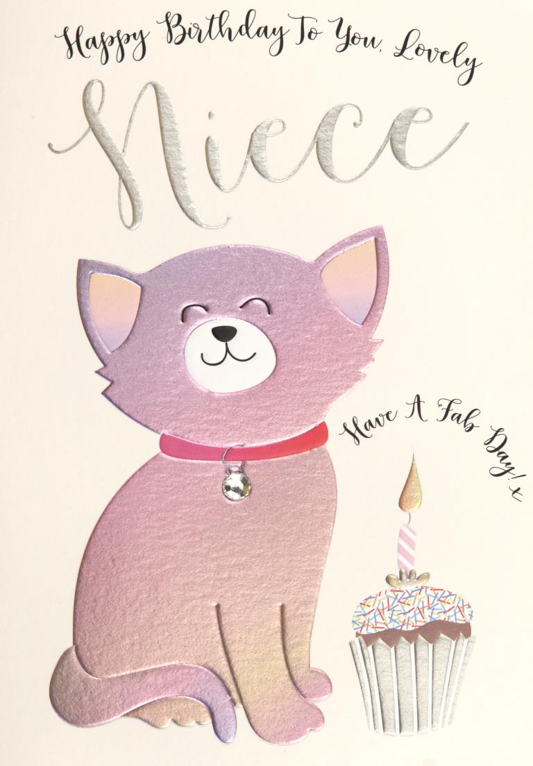 Niece Kitten Birthday Card