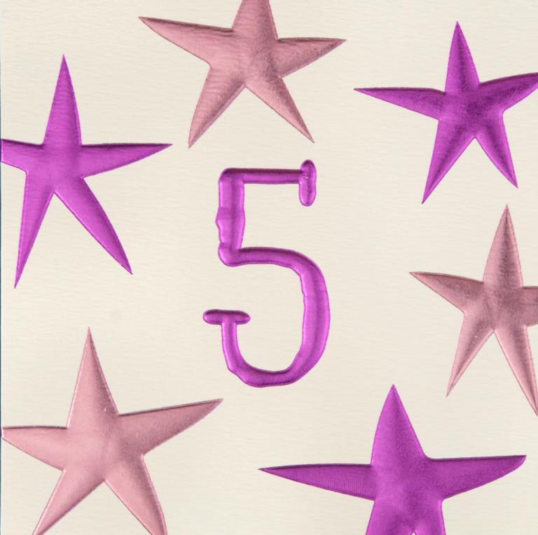 5 Today Stars Birthday Card