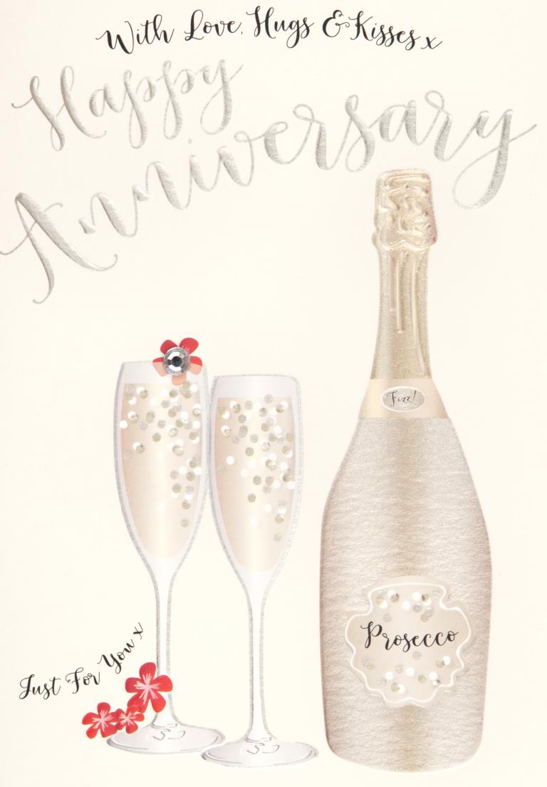 Prosecco Anniversary Card