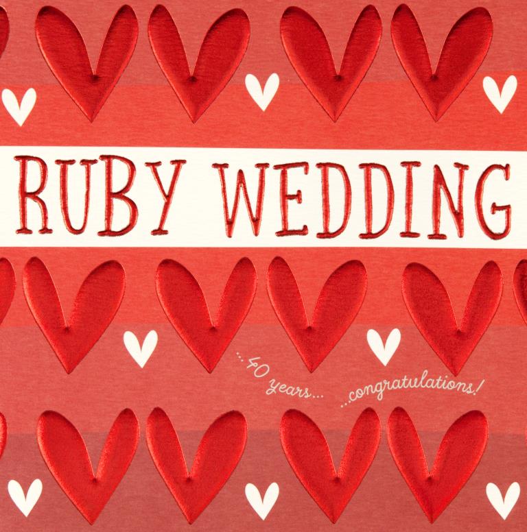 Ruby Wedding Anniversary Card