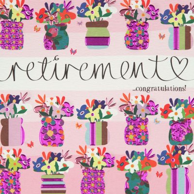 Floral Retirement Card