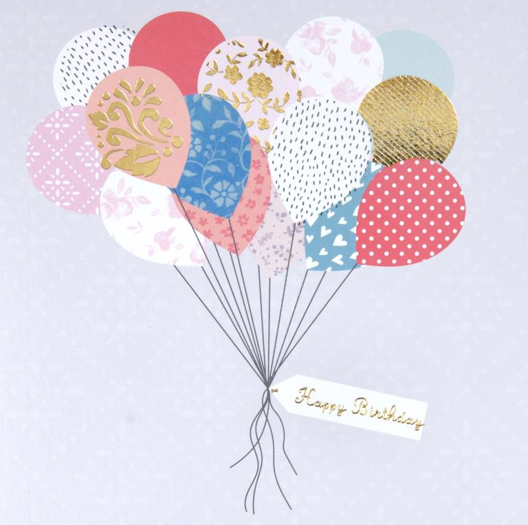 Balloon Bunch Birthday Card