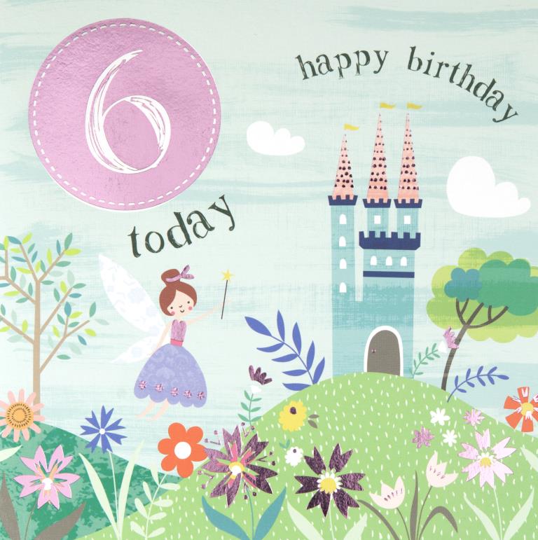 Magic Kingdom 6th Birthday Card