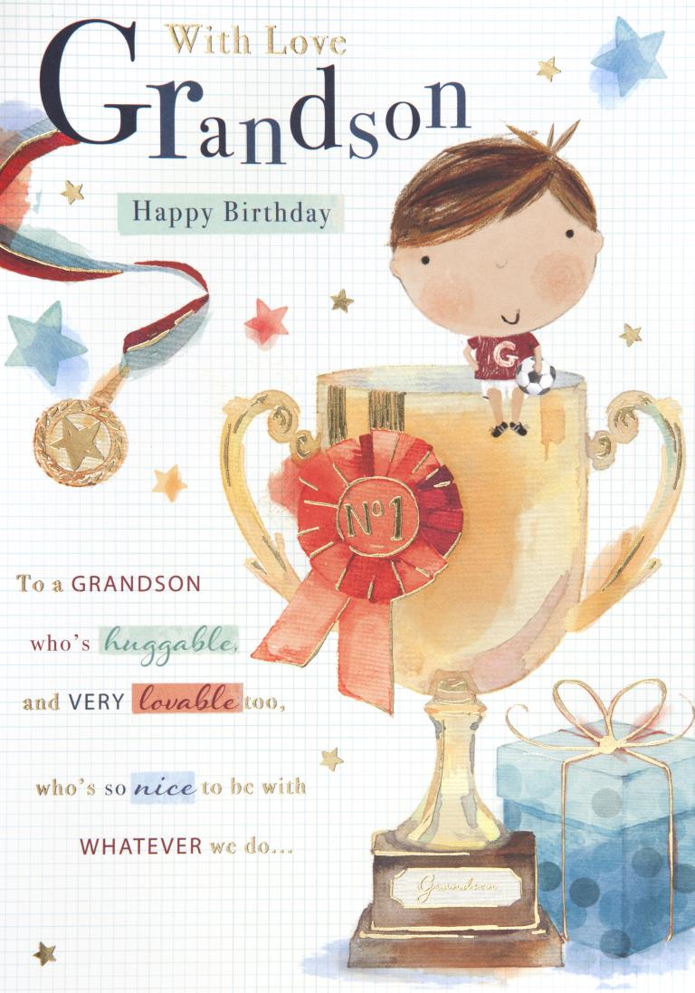 No.1 Grandson Birthday Card