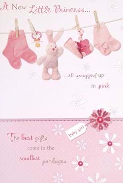 Little Princess New Baby Girl Card
